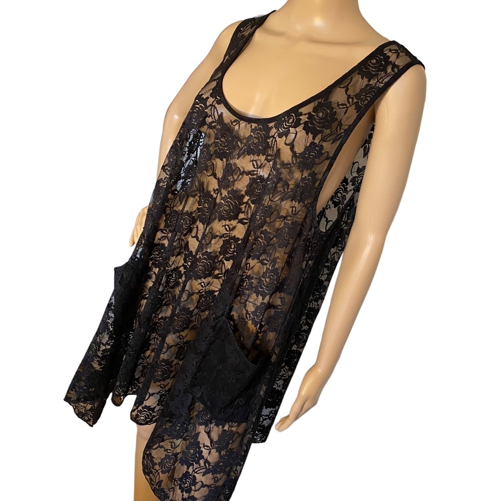ROCK CANDY  | FLORAL LACE BURNOUT DRESS / TOP ONE SIZE - Picture 3 of 14